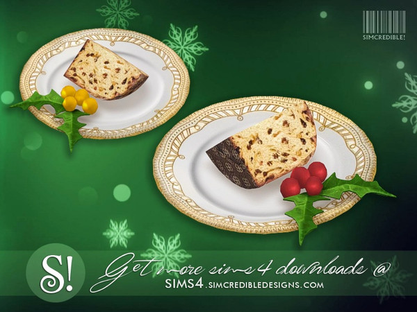Sims 4 — Holiday Yummies - Panettone slice *decor only* by SIMcredible! — by SIMcredibledesigns.com available at TSR 2