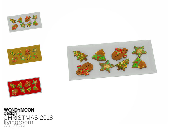 Sims 4 — Christmas 2018 Cookies by wondymoon — - Christmas 2018 - Decorations - Cookies - Wondymoon|TSR - Creations'2017