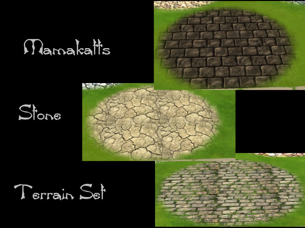 Sims 4 — Mamakatts Stone Terrain Set by wytewynter — Stone terrain adds character tou your lovely gardens