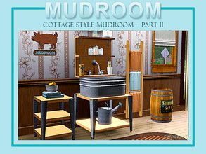 Sims 3 — Cottage Style Mudroom Sink by Cashcraft — A rustic tin tub sink for your weekend country cottage. Created by