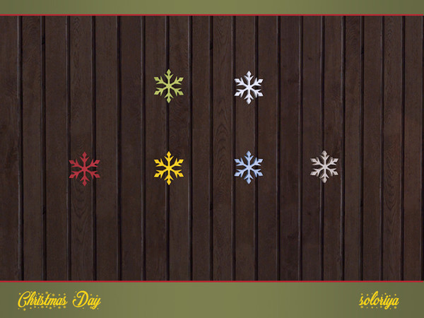 Sims 4 — Christmas Day. Snowflake Wall Light by soloriya — Snowflake wall light. Part of Christmas Day set. 6 color