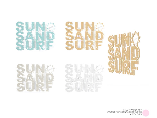Sims 4 — Coast Sun Sand Surf Mesh by DOT — Coast Sun Sand Surf Mesh by DOT of The Sims Resource