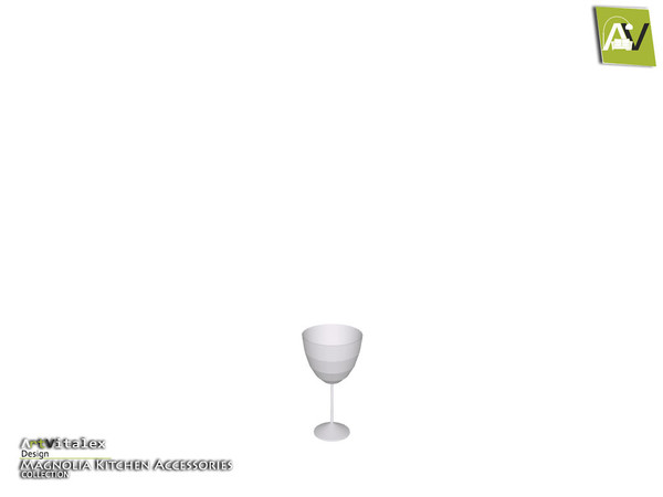 Sims 4 — Magnolia Wine Glasses    by ArtVitalex — - Magnolia Wine Glasses - ArtVitalex@TSR, Dec 2017