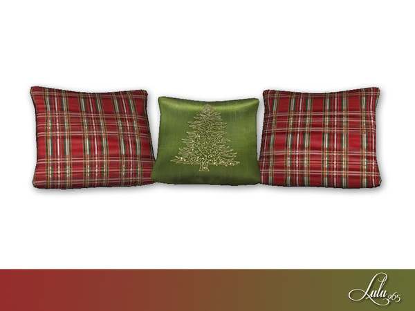 Sims 4 — Yuletide Living Loveseat  Cushions  by Lulu265 — Part of the Yule Tide Living Set