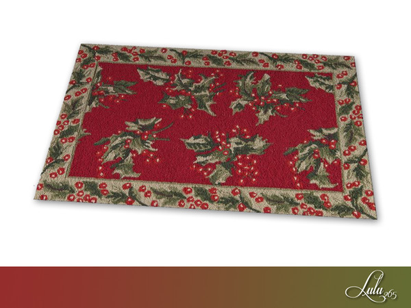 Sims 4 — Yuletide Living Rug by Lulu265 — Part of the Yule Tide Living Set