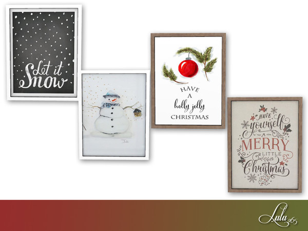 Sims 4 — Yuletide Living Wall Art by Lulu265 — Part of the Yule Tide Living Set