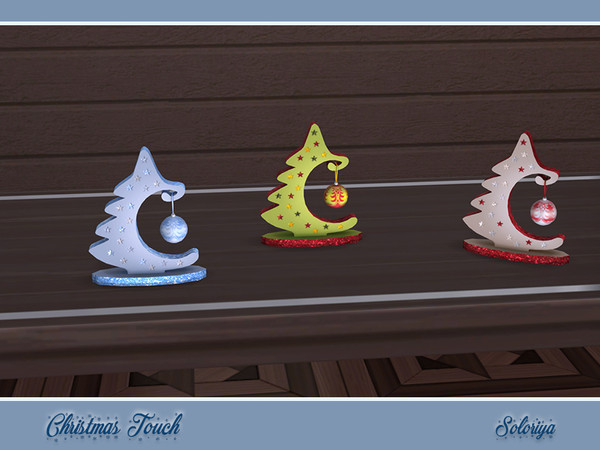 Sims 4 — Christmas Touch. Christmas Tree with Accessory by soloriya — Christmas tree cutout with decorative accessory.