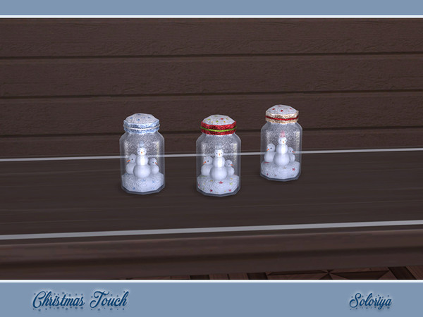 Sims 4 — Christmas Touch. Snowmen in a Jar by soloriya — Three snowmen in a jar. Part of Christmas Touch set. 3 color