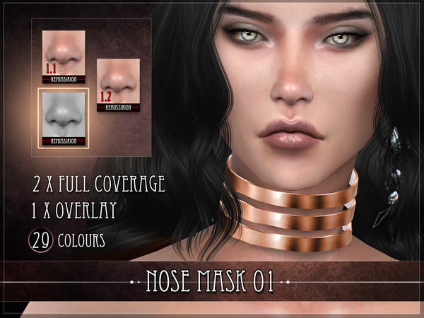 Sims 4 — Nose mask 01 Overlay Version by RemusSirion — Nose mask 01 Overlay Version update 2023-03-18: enabled for