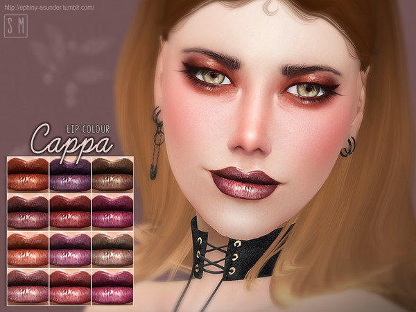 Sims 4 — [ Cappa ] - Lip Colour by Screaming_Mustard — A new pigmented lip colour for Sims. For females, teen +. With