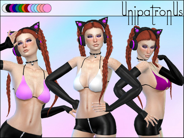 Sims 4 — Basic Triangle Tops by unipatronus — Triangle bikini tops in brights and pastels. 14 colors