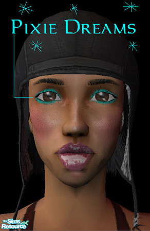 Sims 2 — Pixie Dreams Lashes by Lanebran — Bright Blue Lashes.