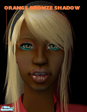 Sims 2 — Orange Bronze Shadow by Lanebran — This is a bronzing shadow with a hint of orange highlights for darker