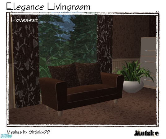 Sims 2 — Elegance Living - Loveseat by Mutske — Elegance Living. All Recolors from the "Arizona Set" by