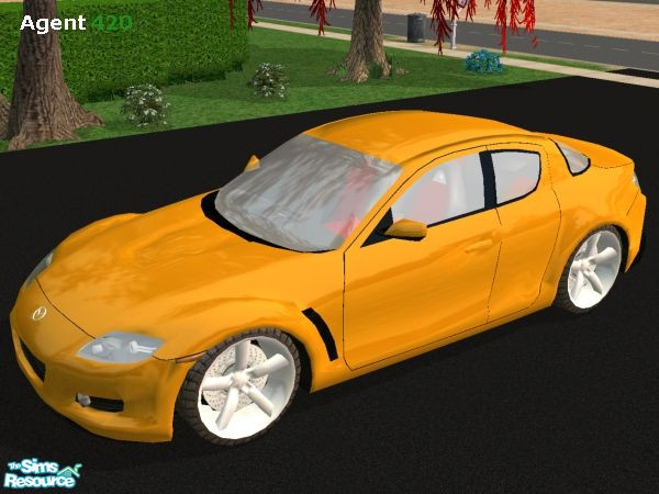 Sims 2 — Golden Orange Mazda RX8 Paint Job by Agent420 — A Golden Orange Mazda RX8 Paint Job. MESH by Maximum_Spider.