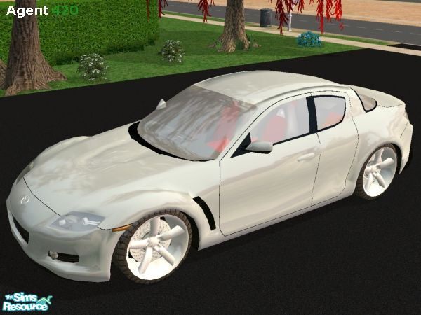 Sims 2 — Silver Mazda RX8 Paint Job by Agent420 — A Silver Mazda RX8 Paint Job. MESH by Maximum_Spider. (Note: Must GET