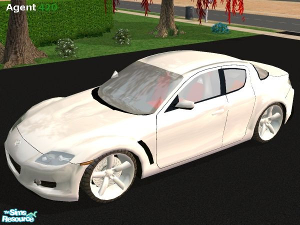Sims 2 — Pale White Mazda RX8 Paint Job by Agent420 — A Pale White Mazda RX8 Paint Job. MESH by Maximum_Spider. (Note: