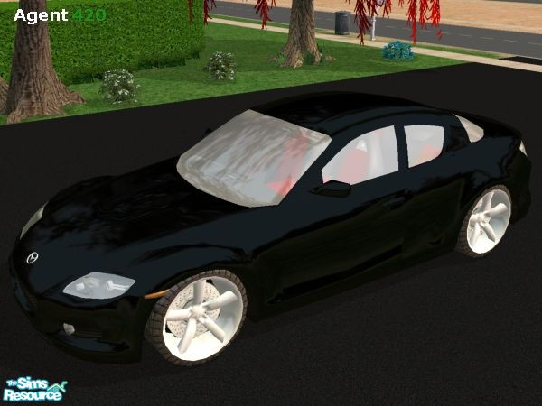 Sims 2 — Black Mazda RX8 Paint Job by Agent420 — A Black Mazda RX8 Paint Job. MESH by Maximum_Spider. (Note: Must GET THE
