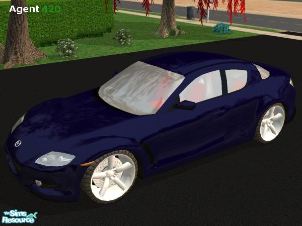 Sims 2 — Dark Blue Mazda RX8 Paint Job by Agent420 — A Dark Blue Mazda RX8 Paint Job. MESH by Maximum_Spider. (Note: Must