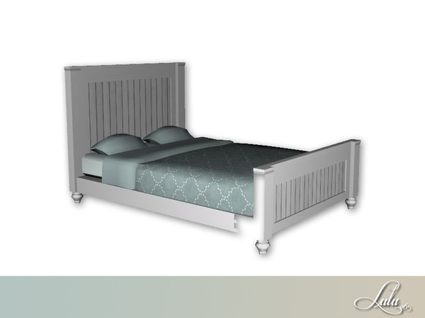 Sims 4 — East Coast Bedroom Bed by Lulu265 — Part of the East Coast Bedroom Set