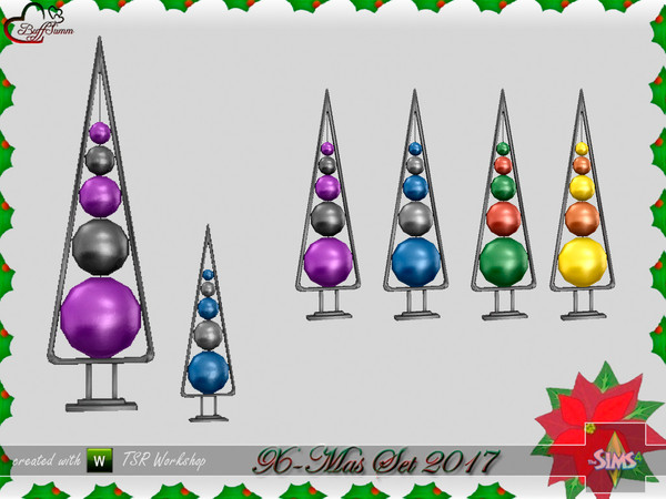 Sims 4 — X-Mas 2017 Sphere Tree Small by BuffSumm — Part of the *X-Mas 2017 Set* Created by BuffSumm @ TSR