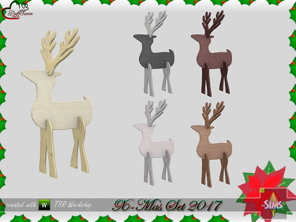 Sims 4 — X-Mas 2017 Wood Deer by BuffSumm — Part of the *X-Mas 2017 Set* Created by BuffSumm @ TSR