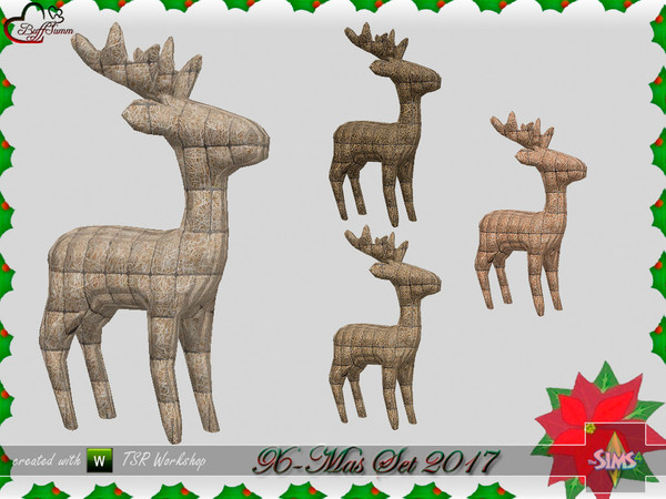 Sims 4 — X-Mas 2017 Straw Deer small by BuffSumm — Part of the *X-Mas 2017 Set* Created by BuffSumm @ TSR