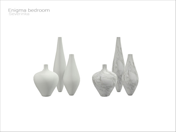 Sims 4 — [Enigma bedroom] - three vases by Severinka_ — Three vases From the set 'Enigma bedroom' Build / Buy category: