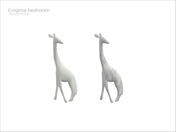 Sims 4 — [Enigma bedroom] - Giraffee statue by Severinka_ — Giraffe table statue From the set 'Enigma bedroom' Build /