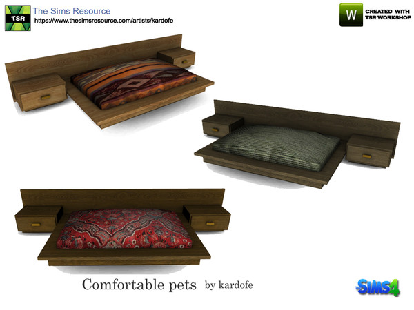 Sims 4 — kardofe_Comfortable pets_Small pet bed 2 by kardofe — Bed for small pets, for the most demanding and elegant