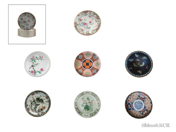 Sims 4 — Japan Dining - Antique Plate by ShinoKCR — Dining Room Furniture with a japanese touch in Clutter