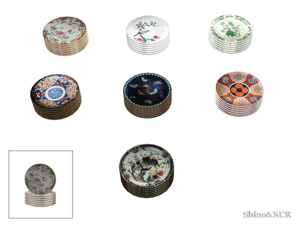 Sims 4 — Japan Dining - Plates Stack by ShinoKCR — Dining Room Furniture with a japanese touch in Clutter