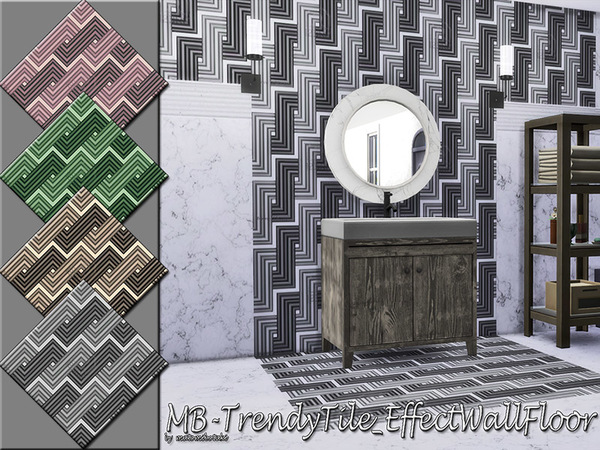 Sims 4 — MB-TrendyTile_EffectWallFloor by matomibotaki — MB-TrendyTile_EffectWallFloor, psuchodelic - floor tile ,