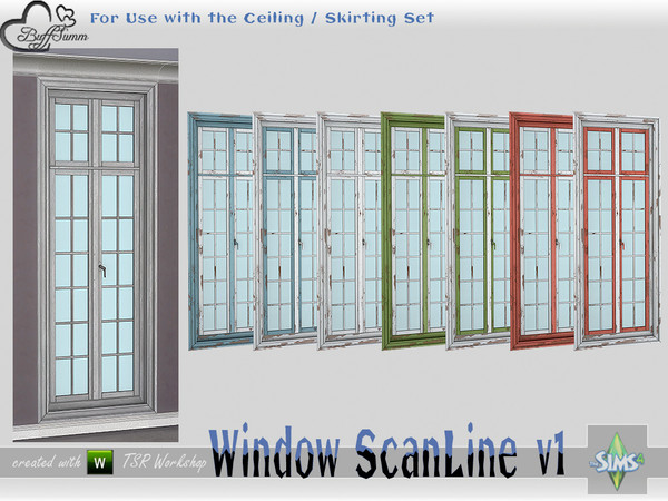 Sims 4 — WindowSet ScanLine Full 1x1 v1 ceiling R by BuffSumm — Part of the *Window Set ScanLine* Created by BuffSumm @