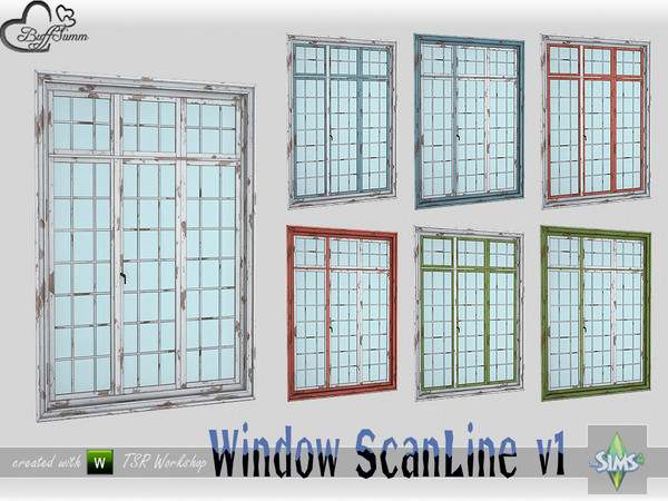 Sims 4 — WindowSet ScanLine Full 2x1 v1 R by BuffSumm — Part of the *Window Set ScanLine* Created by BuffSumm @ TSR