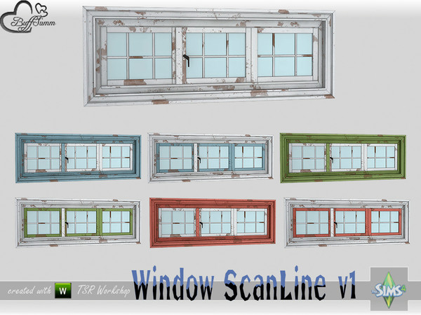Sims 4 — WindowSet ScanLine Privacy 2x1 v1 R by BuffSumm — Part of the *Window Set ScanLine* Created by BuffSumm @ TSR