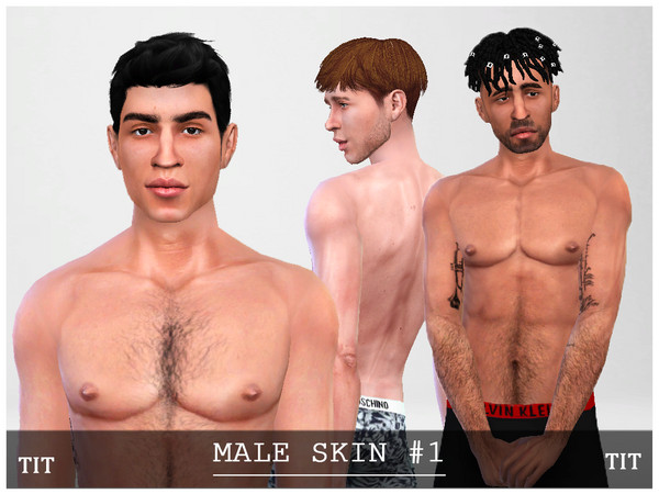 Sims 4 — [ThisIsThem] Male Skin #1 by thisisthem — - 12 swatches ; - Skin details Category ; - Catalog Thumbnail ; - Not