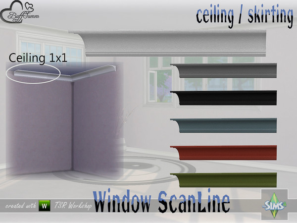 Sims 4 — WindowSet ScanLine Ceiling 1x1 by BuffSumm — Part of the *Window Set ScanLine* Created by BuffSumm @ TSR