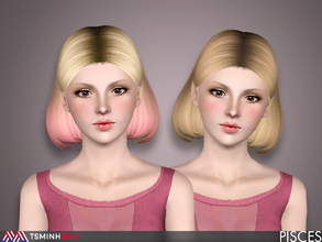 Sims 3 — Pisces ( Hair 52 ) by TsminhSims — - New meshes - All LODs - Smooth bone assigned 