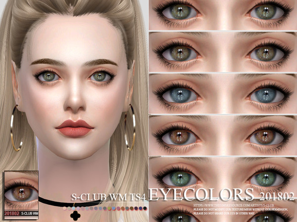 Sims 4 — S-Club WM ts4 Eyecolors 201802  by S-Club —  Eyecolors for all age, 15 swatches, hope you like, thanks!