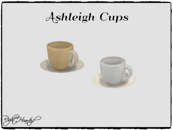 Sims 4 — Ashleigh Cups by RightHearted — You can find it in: Buy category/Decorations/Clutter. Part of the Ashleigh Oak
