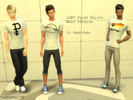 Sims 4 — LGBT Pride Shirts (Male Version) by CheshireFoxx — White tee's with 16 different swatches of LGBTQ+ Pride.
