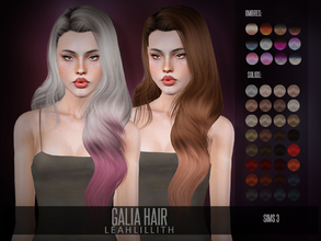 Sims 3 — LeahLillith Galia Hair by Leah_Lillith — Galia Hair All LODs Smooth bones hope you will enjoy^^