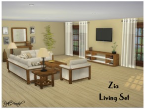 Sims 4 — Zia Living Set by RightHearted — An classical living room set with antique, cozy furnitures. Your sims can lie