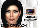 Sims 4 — Michelle Eyeshadow by SerendipityQOH — Colorful eyeshadow with a bright blue liner. - Female - Teen to Elder -