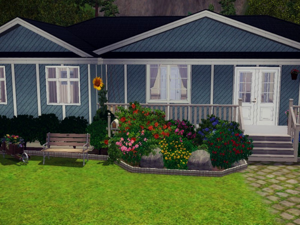 Sims 3 — Daisy by LiIRed — This is a small home it only has one floor, however it has 2 bedrooms as well as 1 bathroom,