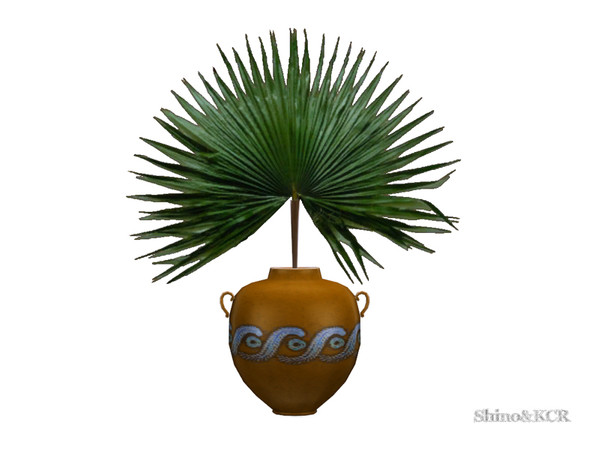 Sims 4 — Bathroom Caribbean - Vase with Palm Leafe by ShinoKCR — Get the feeling. Furniture Set inspired by Caribbean