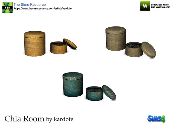 Sims 4 — kardofe_Chia Room_Box by kardofe — Two decorative boxes, one of them with the cover removed, that allows us to