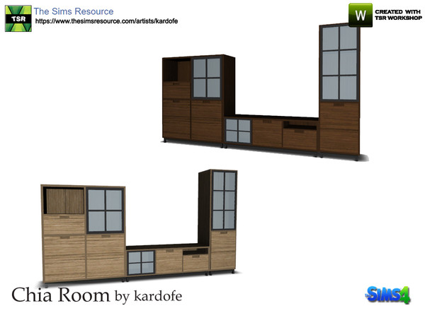 Sims 4 — kardofe_Chia Room_Shelving by kardofe — Large library for the living room, with plenty of storage space and