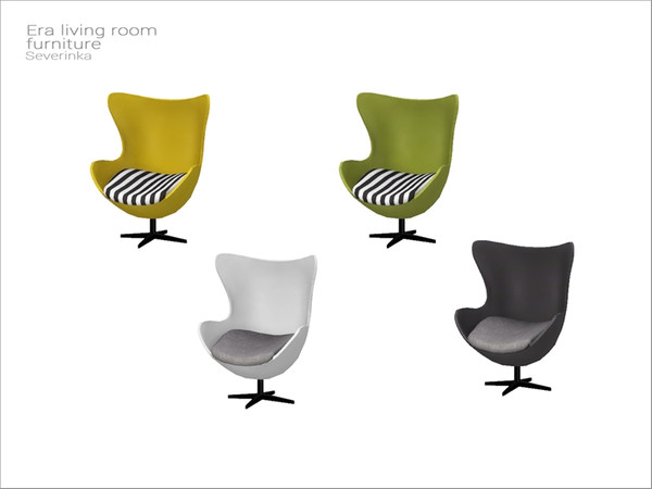 Sims 4 — [Era livingroom] - egg chair by Severinka_ — Living chair in egg form From the set 'Era livingroom' Build / Buy
